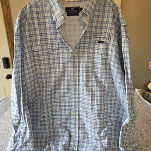 Vineyard Vines Blue Plaid Men's Shirt